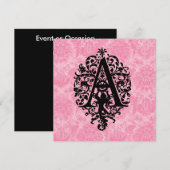Sierlijk Monogram A Kaart (Voorkant / Achterkant)