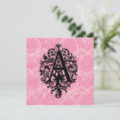 Sierlijk Monogram A Kaart (Staand voorkant)