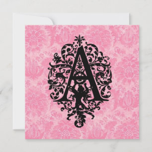 Sierlijk Monogram A Kaart