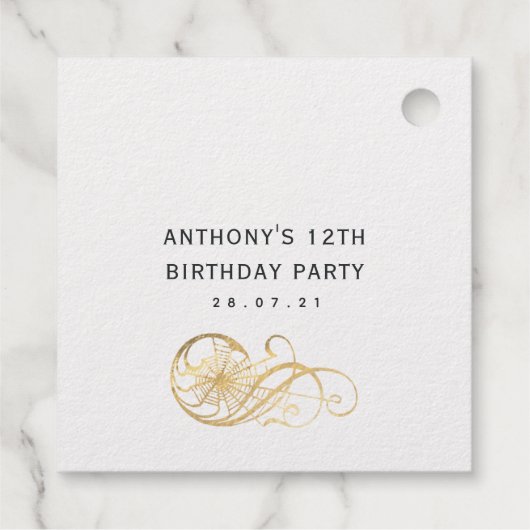 Sierlijk Monogram Frame Bedankjes Labels (Achterkant)