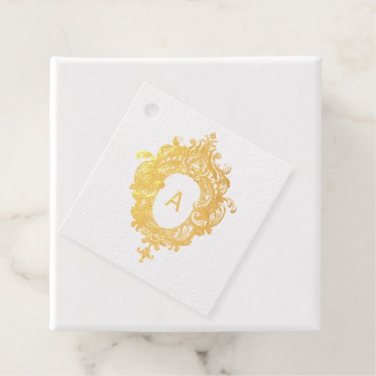 Sierlijk Monogram Frame Bedankjes Labels (Met doos)
