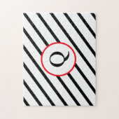 Sierlijk Monogram Legpuzzel (Verticaal)