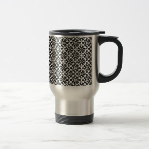 sierlijk naadloos patroon op thermische tumbler reisbeker