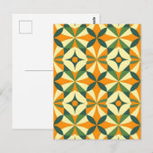 Sierlijk naadloos retro patroon briefkaart (Voorkant / Achterkant)