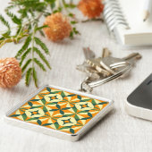 Sierlijk naadloos retro patroon sleutelhanger (Zijkant)