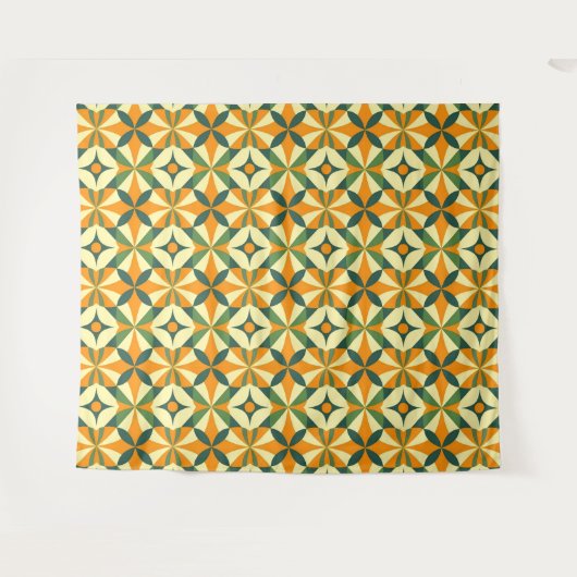 Sierlijk naadloos retro patroon wandkleed (Voorkant (horizontaal))
