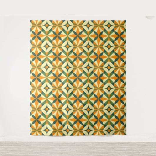 Sierlijk naadloos retro patroon wandkleed (Voorkant)
