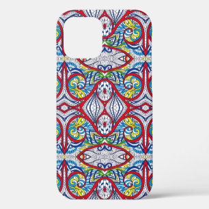 Sierlijk naadloos tribal patroon. Illustratie. iPhone 12 Hoesje