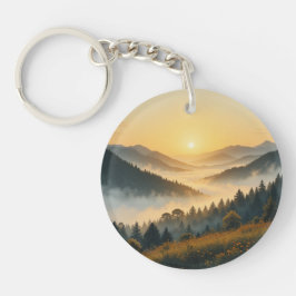 Sierlijk Natuur Landschap Acryl Sleutelhanger