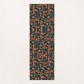 Sierlijk Oranje Bloemmotief Yogamat (Voorkant)