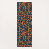 Sierlijk Oranje Bloemmotief Yogamat (Achterkant)