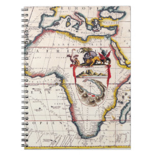 Sierlijk Oud-Afrika Kaart Notitieboek