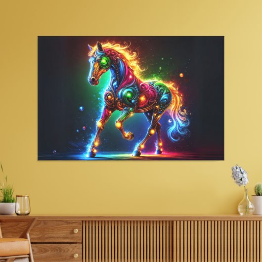 sierlijk paard canvas afdruk (Insitu (Woonkamer))