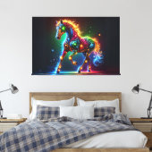 sierlijk paard canvas afdruk (Insitu (Slaapkamer))