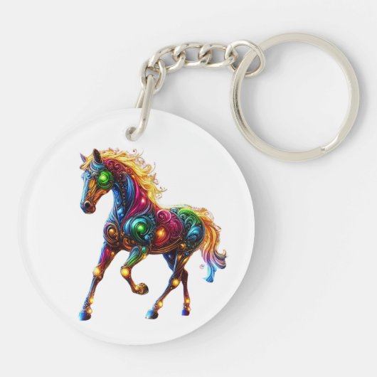 sierlijk paard sleutelhanger (Achterkant)