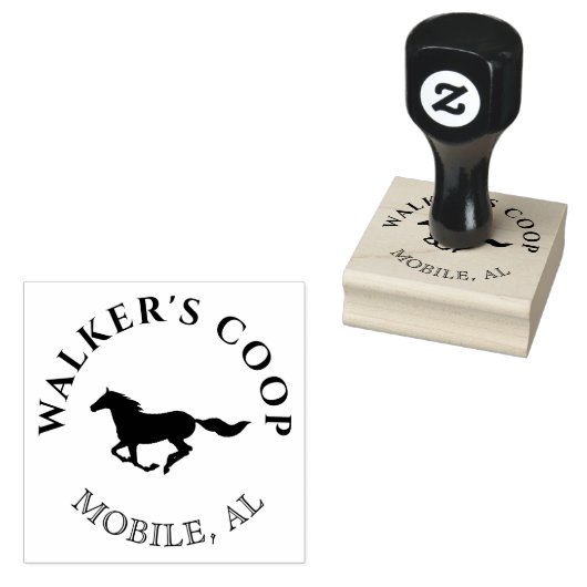 sierlijk paardenmonogram Stempel (Gestempeld)