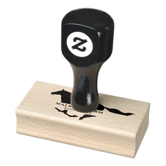  sierlijk paardenmonogram Stempel (Stempel)