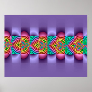 Sierlijk Paars Fractal Poster