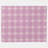 Sierlijk paars patroon fleece deken (Voorkant (Horizontaal))
