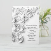 Sierlijk papier quilling vernieuwing van geloften kaart (Staand voorkant)