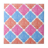 Sierlijk Patchwork Diamanten Patroon Tegeltje (Voorkant)