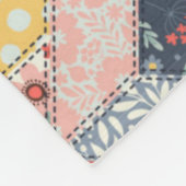 Sierlijk Patchworkpatroon en Kleurenpalet Fleece Deken (Hoek)