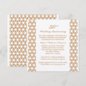 Sierlijk Patroon Huwelijksjubileum Kaart (Voorkant / Achterkant)