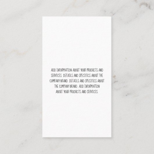 Sierlijk patroon  visitekaartje (Achterkant)