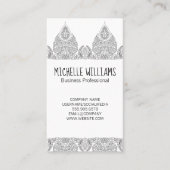 Sierlijk patroon  visitekaartje (Voorkant)
