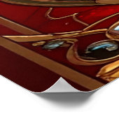 Sierlijk Poster met Gebrandschilderd Glas Patroon (Hoek)