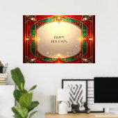 Sierlijk Poster met Gebrandschilderd Glas Patroon (Thuiskantoor)