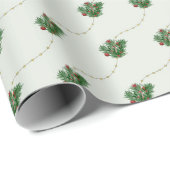 Sierlijk retro kerstpatroon cadeaupapier (Rol Hoek)