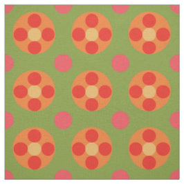Sierlijk Retro Rood Klaproosveld Patroon Stof