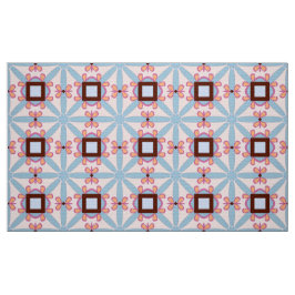 Sierlijk rood en roze geometrisch patroon stof