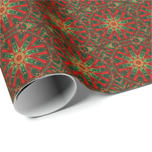 Sierlijk Rood Groen Decoratieverpakkings Papier vo