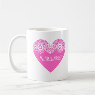 Sierlijk Roze Hart Ontwerp Koffiemok