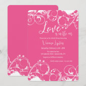 Sierlijk Roze Kaart (Voorkant / Achterkant)