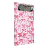 Sierlijk roze lintpatroon mini klembord (Schuin)