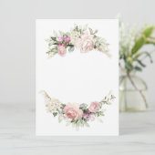 Sierlijk rozen bruiloft uitnodiging template (Staand voorkant)