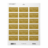 SIERLIJK SCRIPT | VAKANTIE ADRESETIKETTEN ETIKET (Full Sheet)