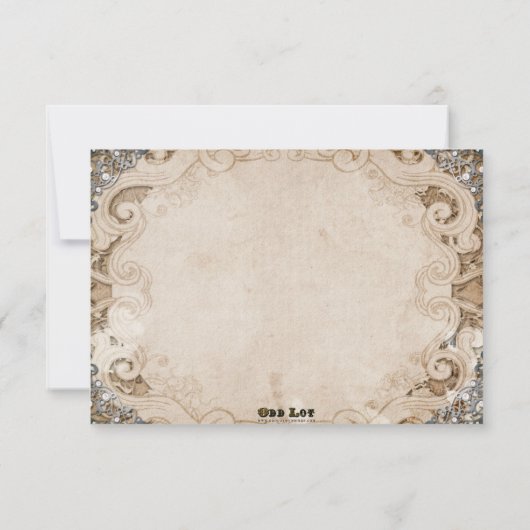 Sierlijk sprookjesverhaal Bruiloft RSVP (Achterkant)