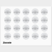 Sierlijk topontwerp ronde sticker (Vel)