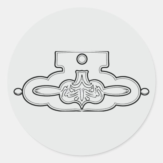 Sierlijk topontwerp ronde sticker (Voorkant)