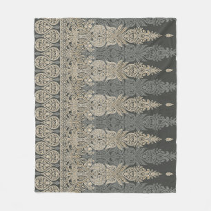 Sierlijk traditioneel paisley-motief fleece deken
