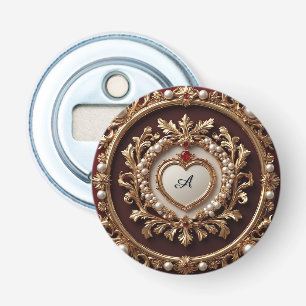 Sierlijk Vergulde Lijst Met Parel Kralen Button Flesopener