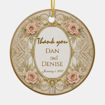 Sierlijk Vintage Bruiloft Favor Ornament