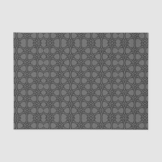 Sierlijk webpatroon in tinten grijs tissuepapier (Voorkant)