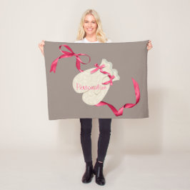  sierlijk winterwanten lint kant fleece deken