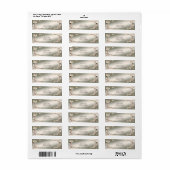 Sierlijk wit bloemenframe retouradreslabel etiket (Full Sheet)