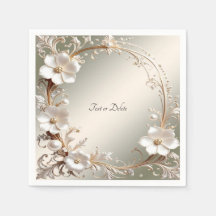 Sierlijk wit bloemenframe